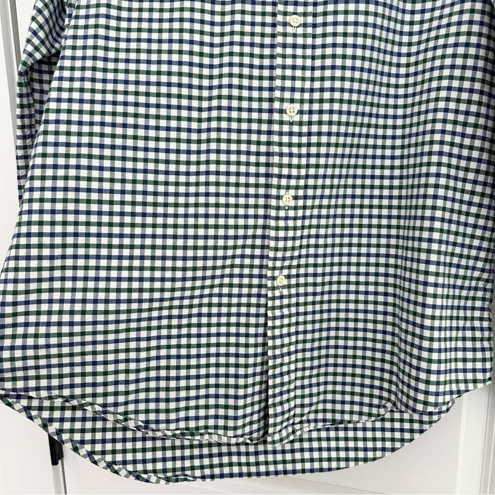 Ralph Lauren Blue, Green & White Checkered Oxford Shirt- Polo Button Down - Picture 7 of 17